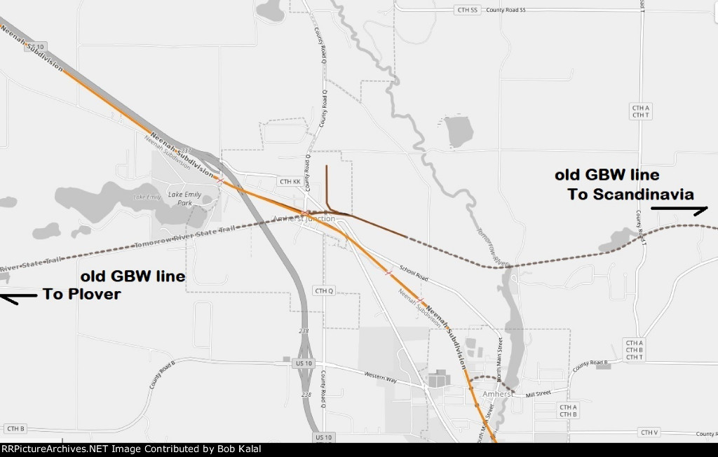 Amherst Junction Tunnel & Railroad Bridge Map
